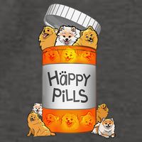 Pomeranian Happy Pills Vector Backpack