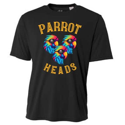 Parrot Heads Parrot Pirates Relax Vacation Cooling Performance Crew T-Shirt