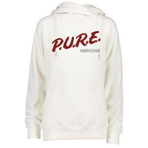 Pure Heroine Womens Funnel Neck Pullover Hood