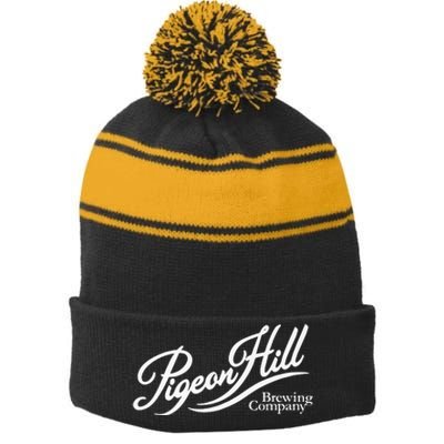 Pigeon Hill Stripe Pom Pom Beanie