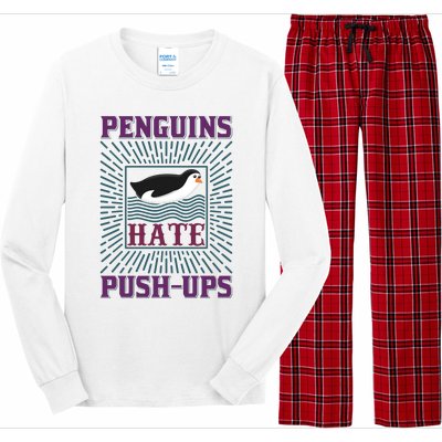 Penguins Hate Push Ups Long Sleeve Pajama Set