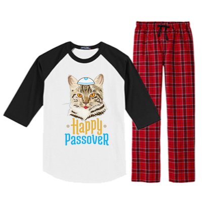 Passover Happy Passover Cat Funny Seder Jewish Holiday Raglan Sleeve Pajama Set