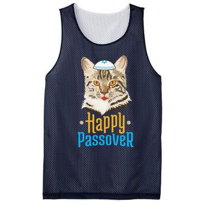 Passover Happy Passover Cat Funny Seder Jewish Holiday Mesh Reversible Basketball Jersey Tank