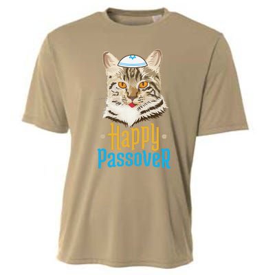 Passover Happy Passover Cat Funny Seder Jewish Holiday Cooling Performance Crew T-Shirt