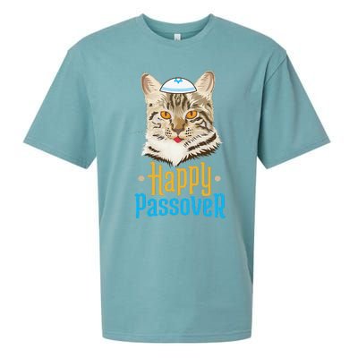 Passover Happy Passover Cat Funny Seder Jewish Holiday Sueded Cloud Jersey T-Shirt