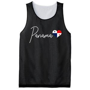 Panama Heart Pride Panamanian Flag Mesh Reversible Basketball Jersey Tank