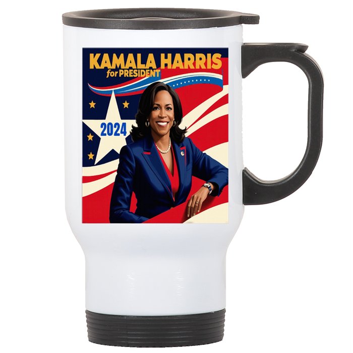 President Harris Stainless Steel Travel Mug