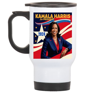 President Harris Stainless Steel Travel Mug