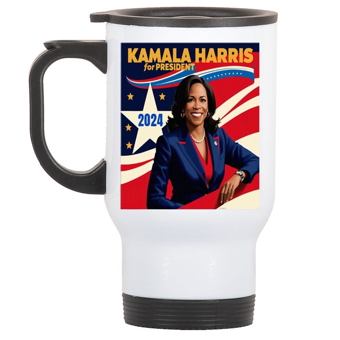 President Harris Stainless Steel Travel Mug