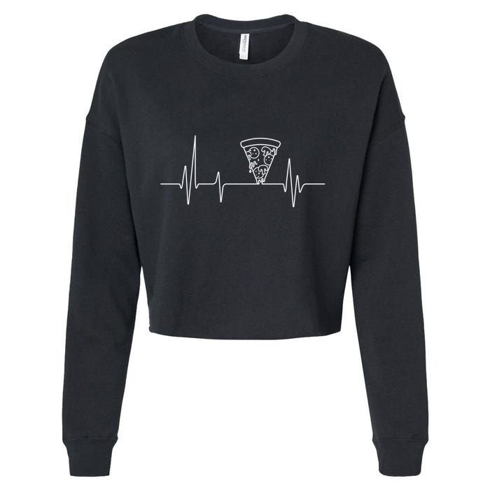 Pizza Heartbeat Cropped Pullover Crew