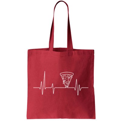 Pizza Heartbeat Tote Bag