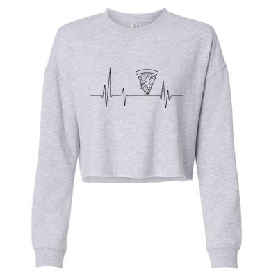 Pizza Heartbeat Cropped Pullover Crew