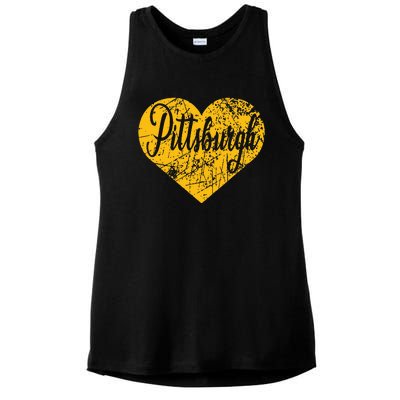 Pittsburgh Heart Ladies PosiCharge Tri-Blend Wicking Tank