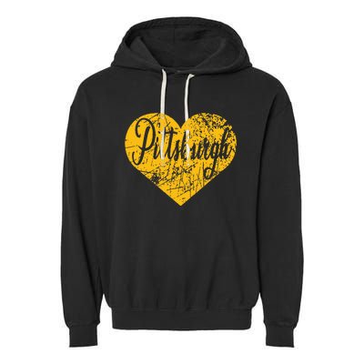 Pittsburgh Heart Garment-Dyed Fleece Hoodie