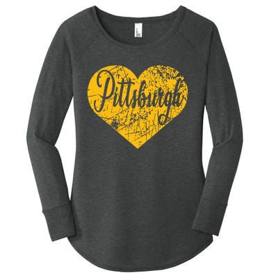 Pittsburgh Heart Women's Perfect Tri Tunic Long Sleeve Shirt