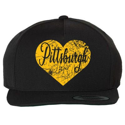 Pittsburgh Heart Wool Snapback Cap