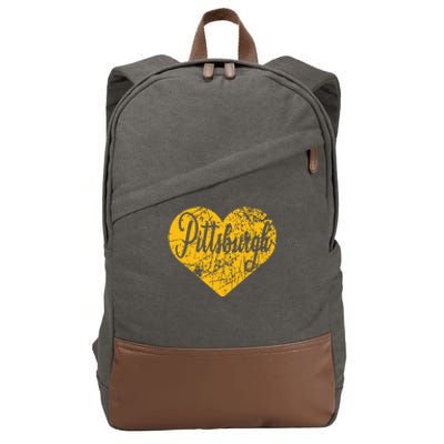 Pittsburgh Heart Cotton Canvas Backpack