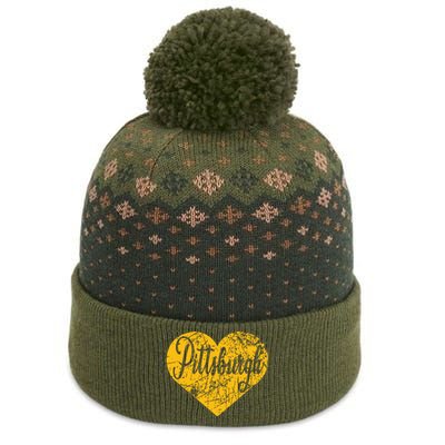 Pittsburgh Heart The Baniff Cuffed Pom Beanie