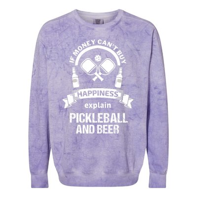 Pickleball Happiness Colorblast Crewneck Sweatshirt