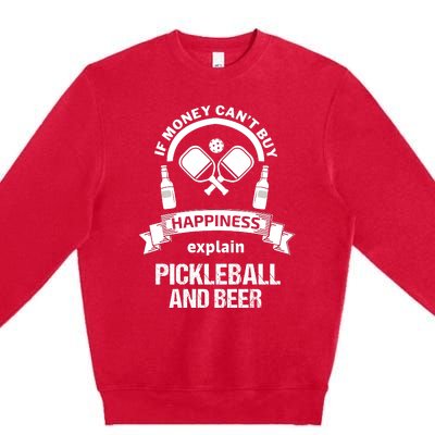 Pickleball Happiness Premium Crewneck Sweatshirt