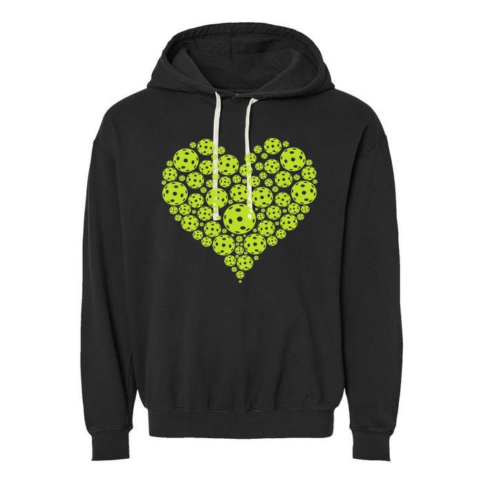 Pickleball Heart Professional Pickleball Game Garment-Dyed Fleece Hoodie