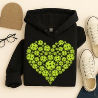 Pickleball Heart Professional Pickleball Game Hoodie
