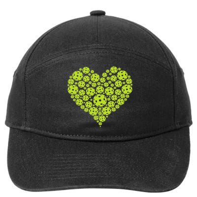 Pickleball Heart Professional Pickleball Game 7-Panel Snapback Hat