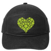 Pickleball Heart Professional Pickleball Game 7-Panel Snapback Hat