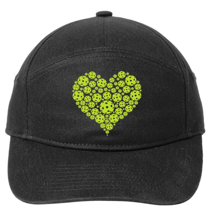 Pickleball Heart Professional Pickleball Game 7-Panel Snapback Hat