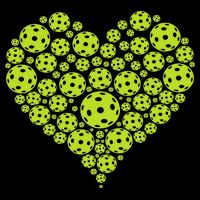 Pickleball Heart Professional Pickleball Game Drawstring Bag