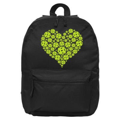 Pickleball Heart Professional Pickleball Game 16 in Basic Backpack