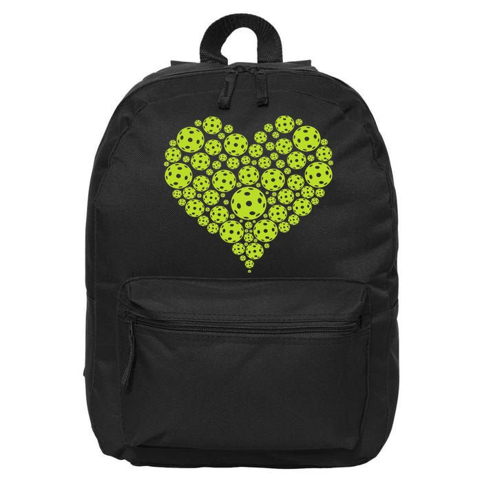 Pickleball Heart Professional Pickleball Game 16 in Basic Backpack