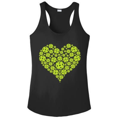 Pickleball Heart Professional Pickleball Game Ladies PosiCharge Competitor Racerback Tank
