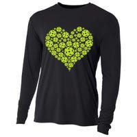 Pickleball Heart Professional Pickleball Game Cooling Performance Long Sleeve Crew