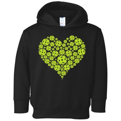 Pickleball Heart Professional Pickleball Game Toddler Hoodie