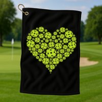 Pickleball Heart Professional Pickleball Game Golf Towel