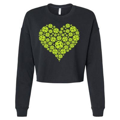Pickleball Heart Professional Pickleball Game Cropped Pullover Crew