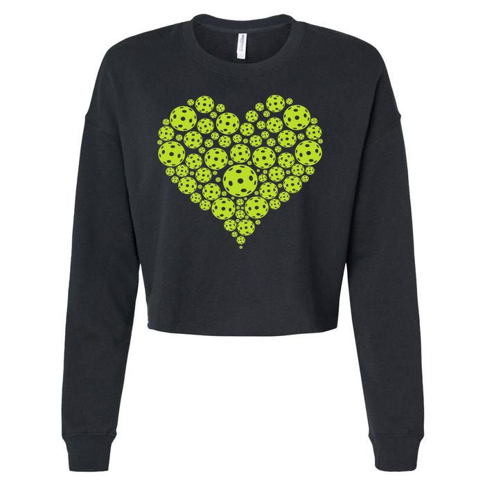 Pickleball Heart Professional Pickleball Game Cropped Pullover Crew