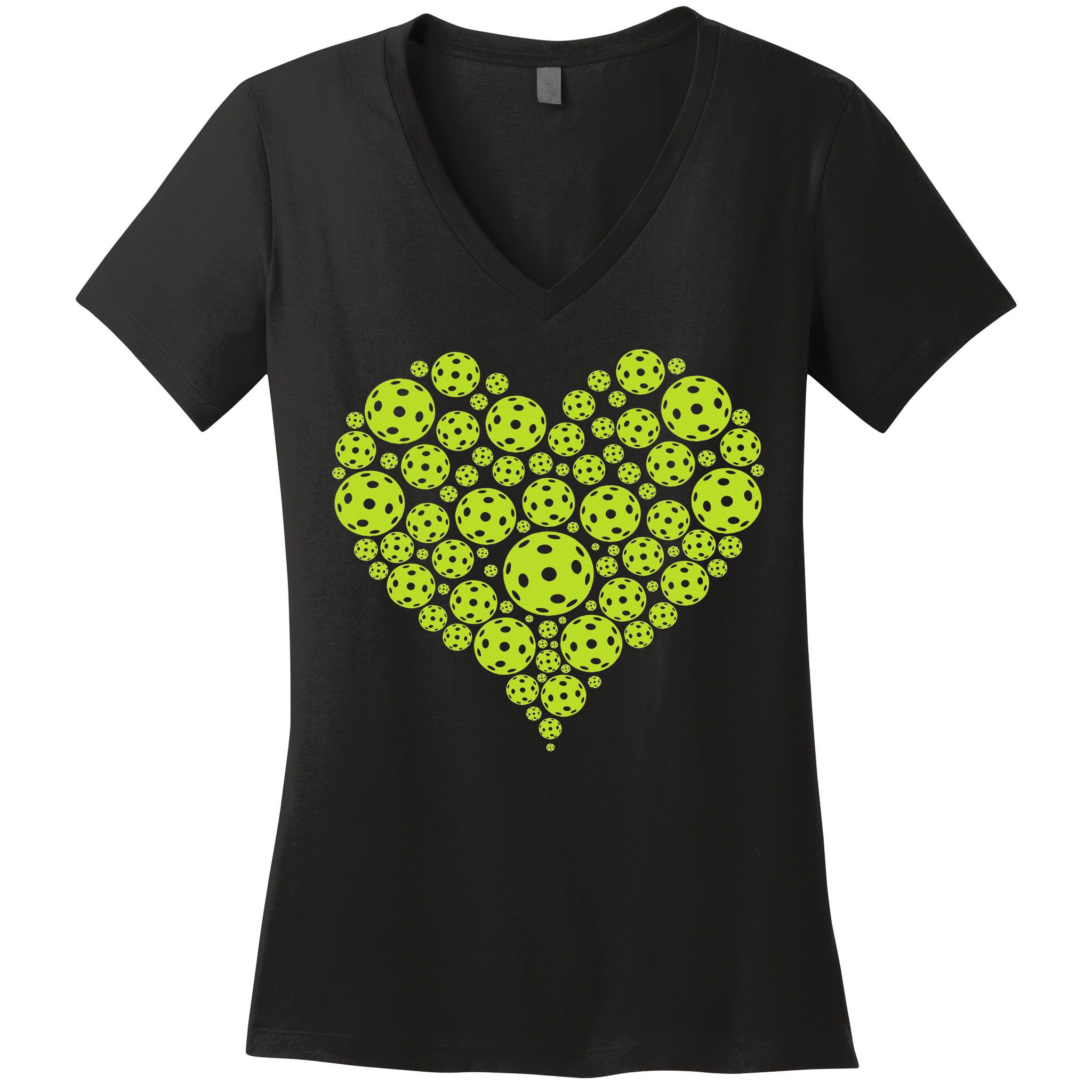 Pickleball Heart Professional Pickleball Game Women's V-Neck T-Shirt