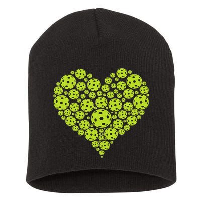 Pickleball Heart Professional Pickleball Game Short Acrylic Beanie
