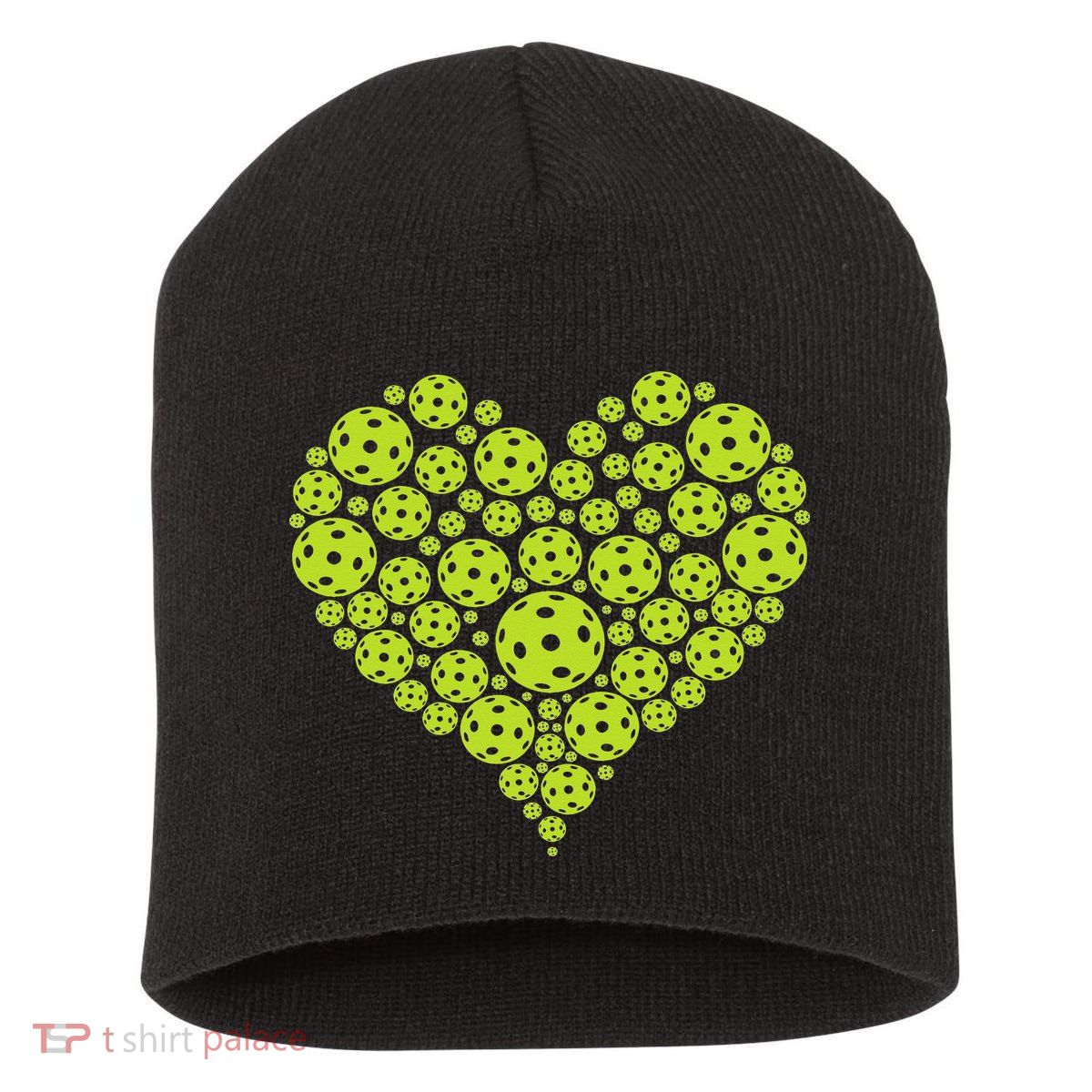 Pickleball Heart Professional Pickleball Game Short Acrylic Beanie