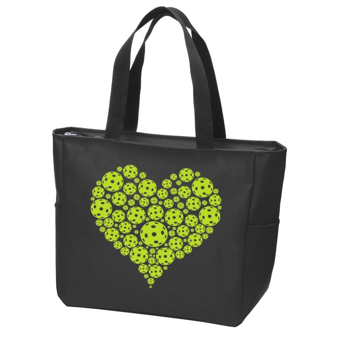 Pickleball Heart Professional Pickleball Game Zip Tote Bag