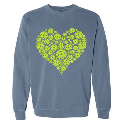 Pickleball Heart Professional Pickleball Game Garment-Dyed Sweatshirt