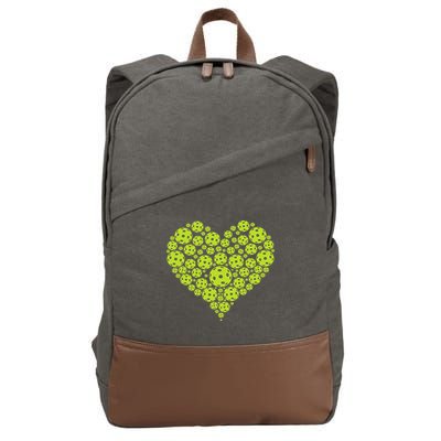 Pickleball Heart Professional Pickleball Game Cotton Canvas Backpack