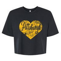 Pittsburgh Heart Bella+Canvas Jersey Crop Tee