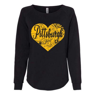 Pittsburgh Heart Womens California Wash Sweatshirt