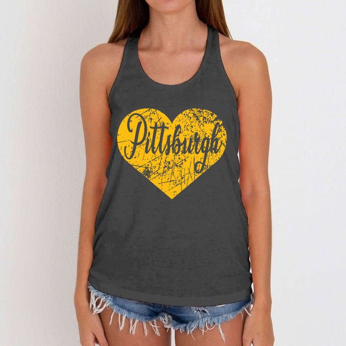 Pittsburgh Heart Women's Knotted Racerback Tank