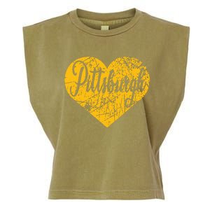 Pittsburgh Heart Garment-Dyed Women's Muscle Tee