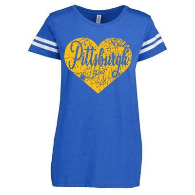 Pittsburgh Heart Enza Ladies Jersey Football T-Shirt