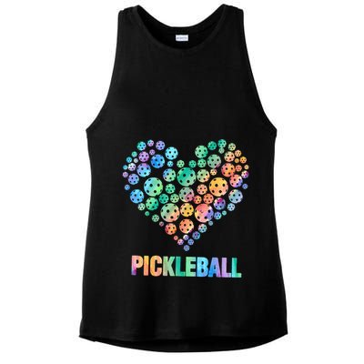 Pickleball Heartpickleball Ladies PosiCharge Tri-Blend Wicking Tank
